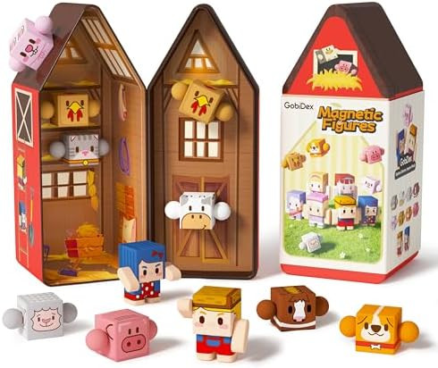 GobiDex Magnetic Travel Toys Farm Figures Set in a Portable Tin for Kids 3+ | Amazon (US)