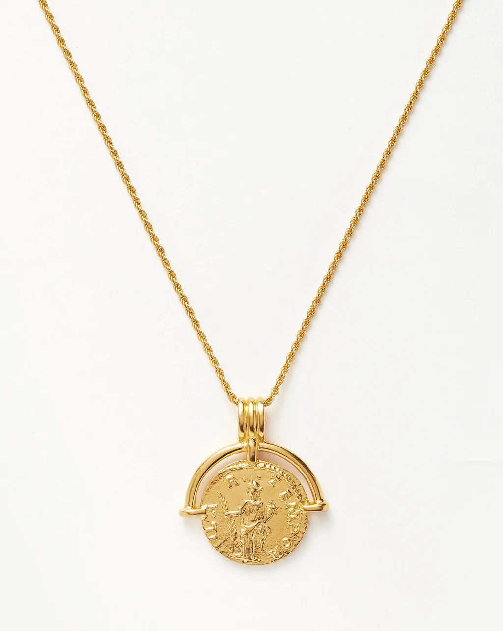 Lucy Williams Engravable Roman Arc Coin Necklace | Missoma