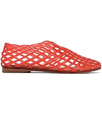 Red Jelly Mesh Ballet Flats for Women Adult Clear Hollow Jelly Sandals Beach Ballerina Jellies Sh... | Amazon (US)