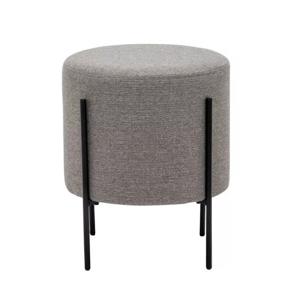 16" Modern Round Ottoman with Metal Base - WOVENBYRD | Target