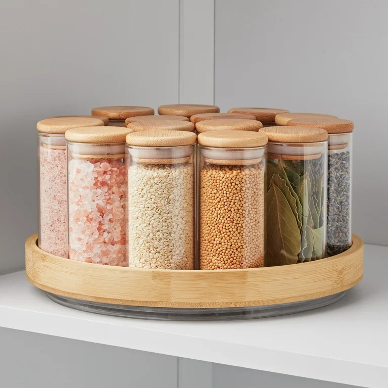 The Home Edit Bamboo Low Wall Turn Table 10 inches Diameter | Walmart (US)