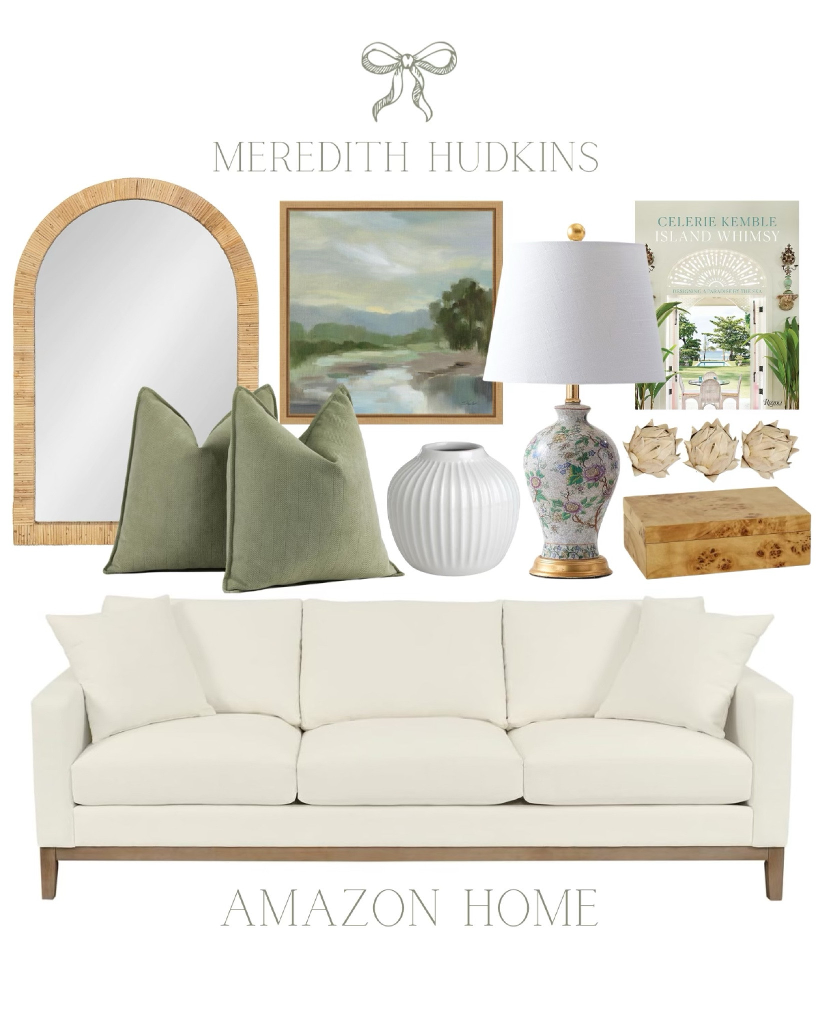 Meredith Hudkins, preppy, classic, traditional home, decor, grandmillennial, home decor, living room, bedroom sofa, rattan mirror, cream sofa, sage, pillows, pillow covers, throw pillow, framed, art, coffee, table, book, island, whimsy, coffee, table 

#LTKSaleAlert #LTKHome #LTKFindsUnder50