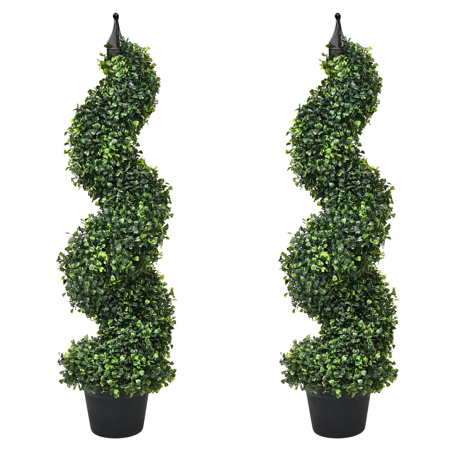 Lvydec 2 Pack Artificial Boxwood Topiary Tree, 3ft Topiary Plants Potted Trees Decoration for Fro... | Amazon (US)