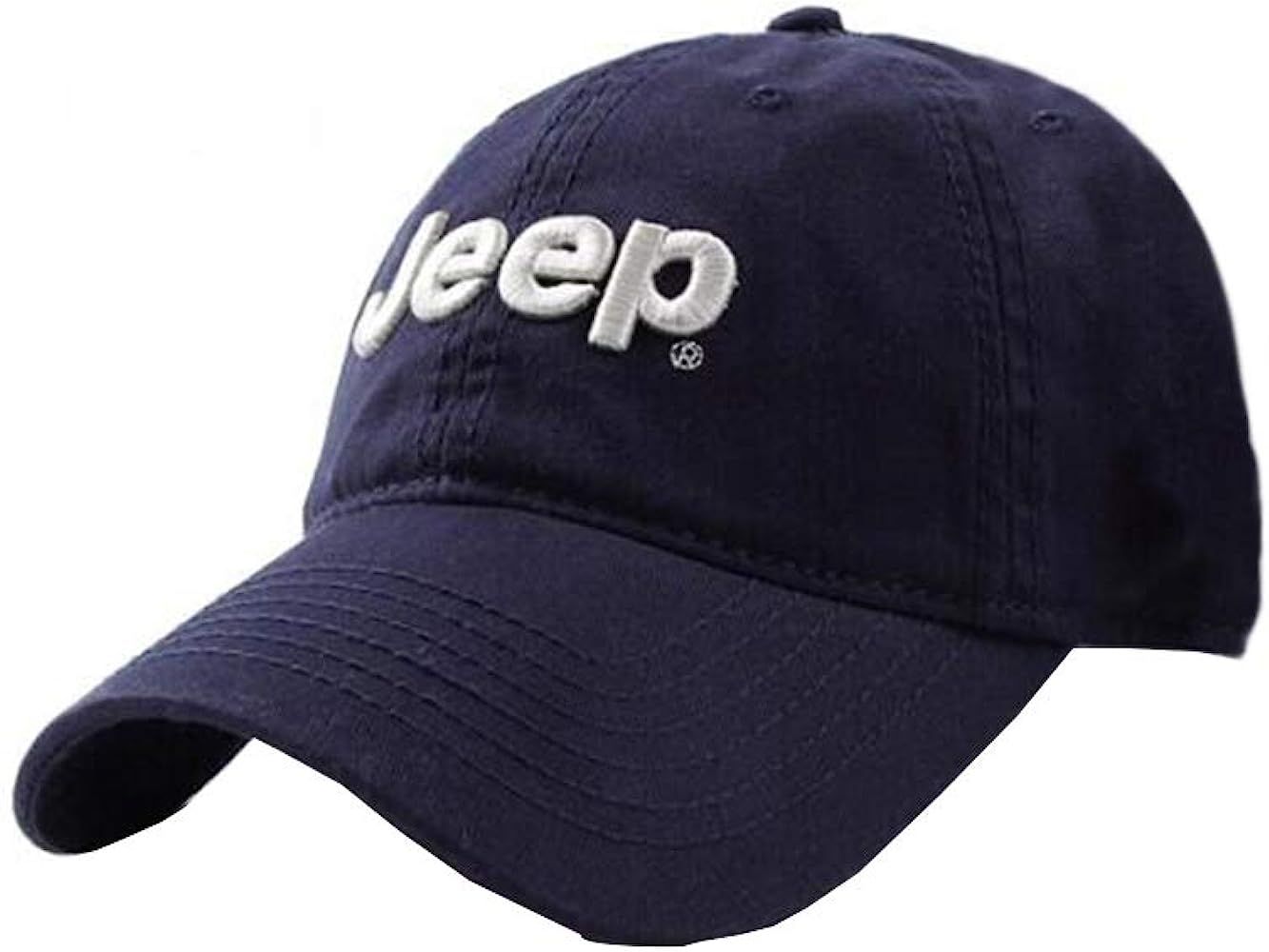 Jeep Embroidered Logo Solid Color Adjustable Baseball Caps for Men and Women | Amazon (US)