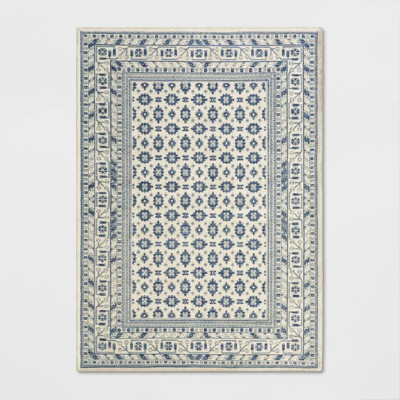 5'x7' Indoor Floral Woven Area Rug Ivory - Threshold™ | Target