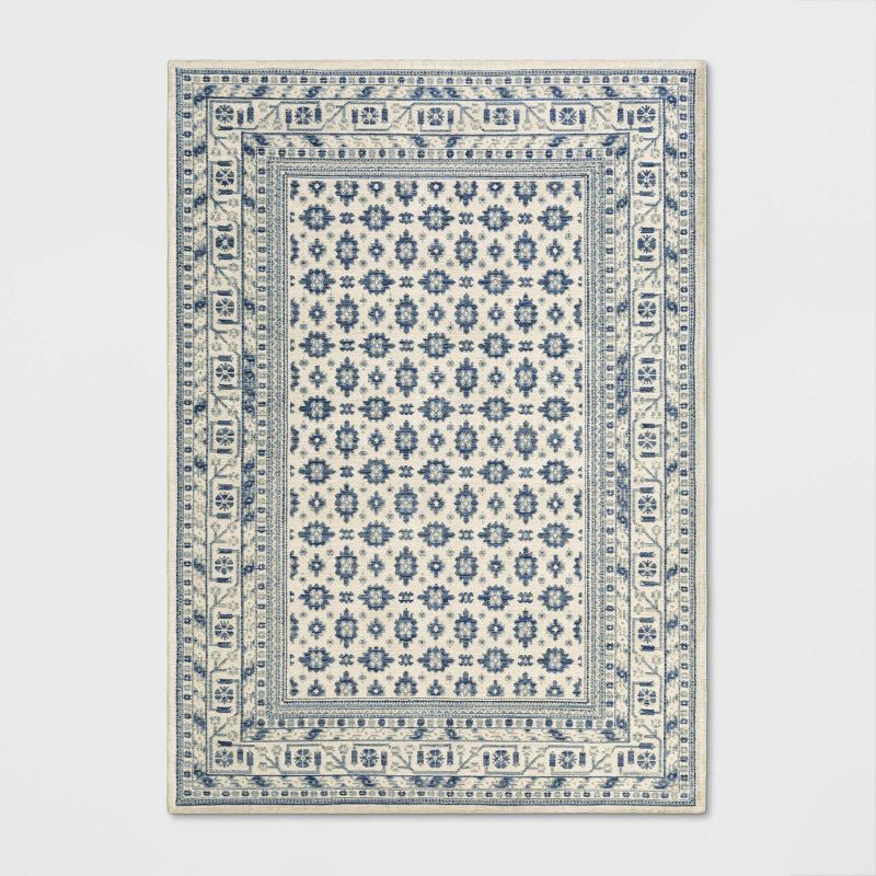 5'x7' Indoor Floral Woven Area Rug Ivory - Threshold™ | Target