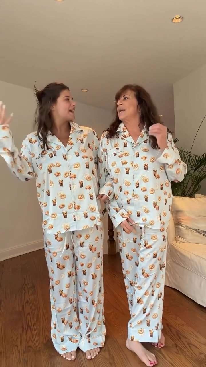 PJ's perfect for you or mom 🩵 

 #LTKgrwm #LTKootd #LTKvlog