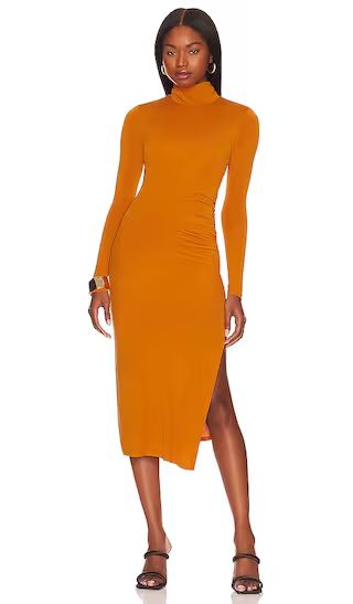 Benita Midi Dress in Burnt Orange | Revolve Clothing (Global)