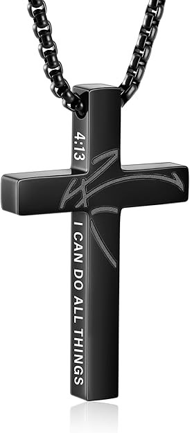 Gnamy Basketball Cross Necklace Gifts for Boys Men, Cross with Bible Verse Stainless Steel Pendan... | Amazon (US)