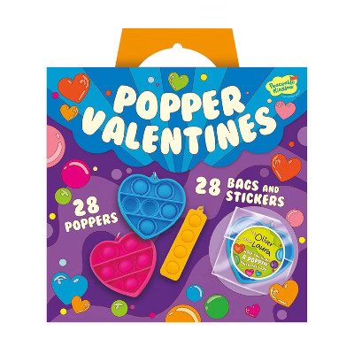 Peaceable Kingdom Valentines Cards for Kids Classroom - Set of 28 Valentines Day Gifts - Mini Popper Heart Pop It Fidgets | Target