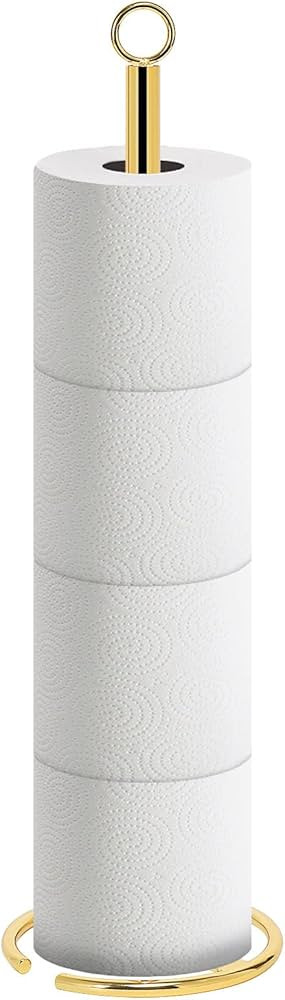 NearMoon Bath Toilet Paper Holder Stand, Free Standing Tissue Paper Storage with Reserve, Space T... | Amazon (US)
