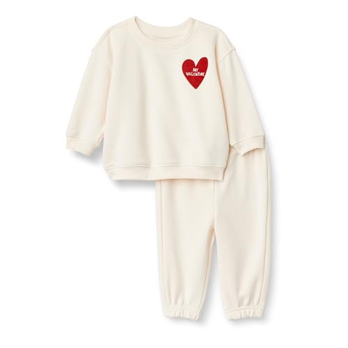 Amazon Essentials x Sofia Grainge Unisex Toddlers' Sweatshirt & Sweatpant Set, Hearts/Valentine, 2T | Amazon (US)