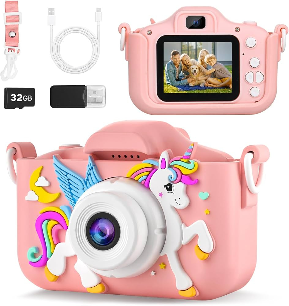 KANAD Kids Camera, Toys for Age 3-8 Year Old Girls, Valentines Day Gifts for Kids, 1080P HD Selfi... | Amazon (US)