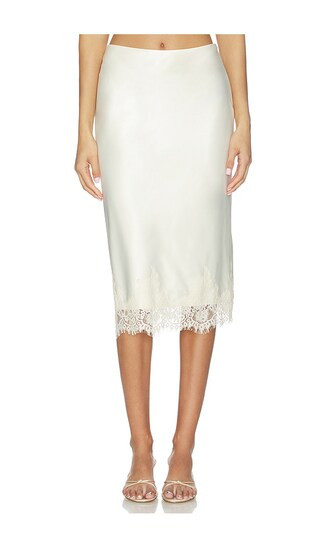 MORE TO COME Bethanie Midi Skirt in Yellow. - size XXS | Revolve Clothing (Global)