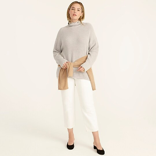best sellerRibbed cotton-cashmere relaxed turtleneck sweaterItem BB427 | J. Crew US