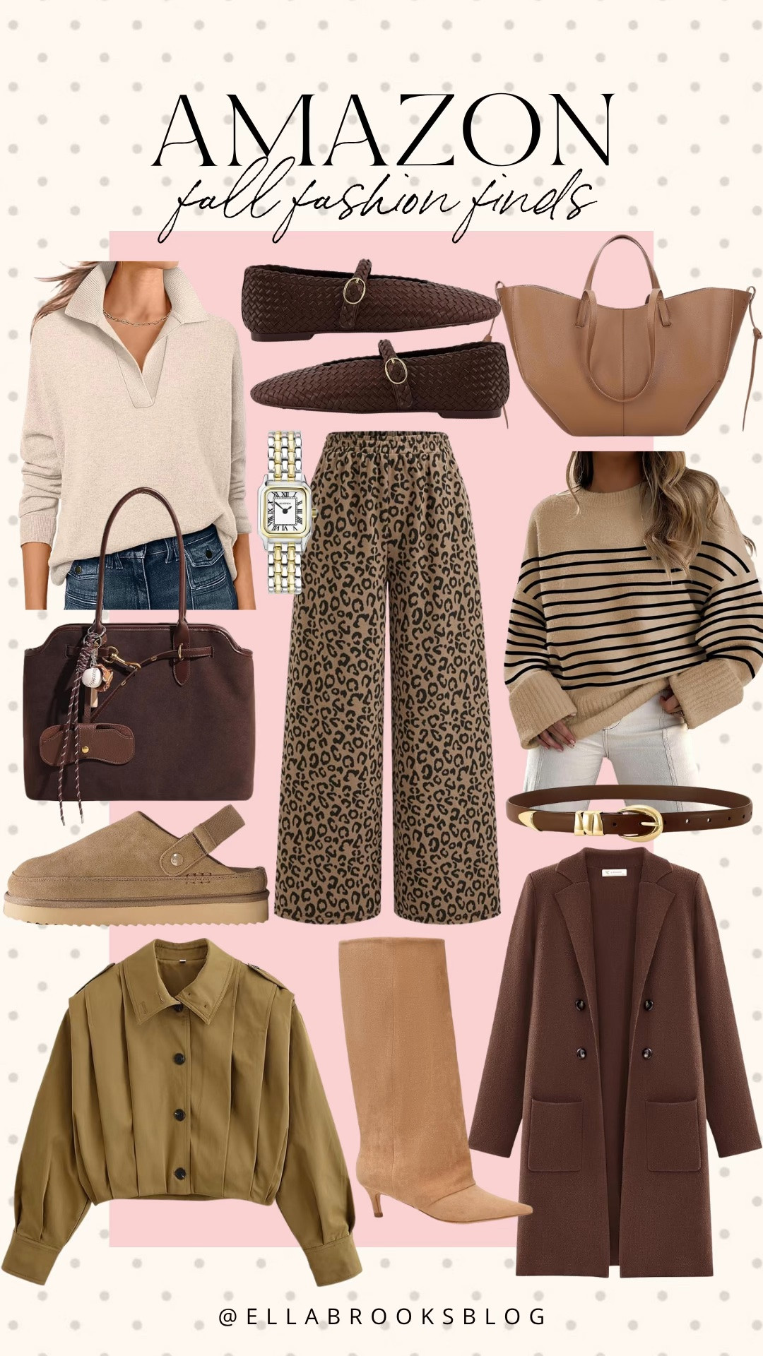 Amazon fall fashion finds

Amazon style, leopard pants, suede bag, fall sweater, suede boots, fall boots, fall purse

#LTKootd #LTKSeasonal #LTKmomlife