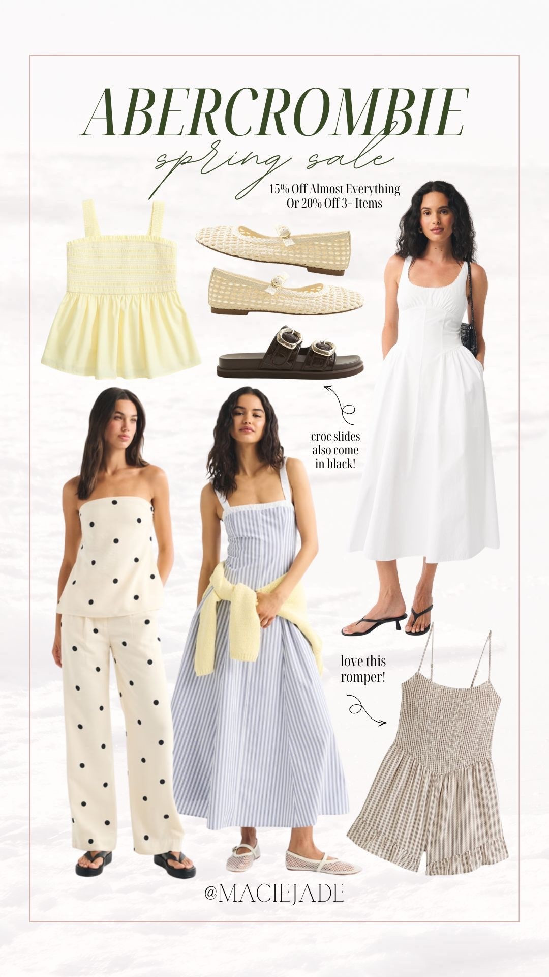 Abercrombie sale alert ✨ 15% off almost everything or 20% off 3+ items! ☀️ loving these spring / summer staples! 

Abercrombie spring outfits, Abercrombie summer outfits, Abercrombie spring sale, Abercrombie haul, spring dress, spring dresses, spring shoes, summer dresses, summer dress, midsize friendly, midsize approved

#LTKSeasonal #LTKSaleAlert #LTKMidsize