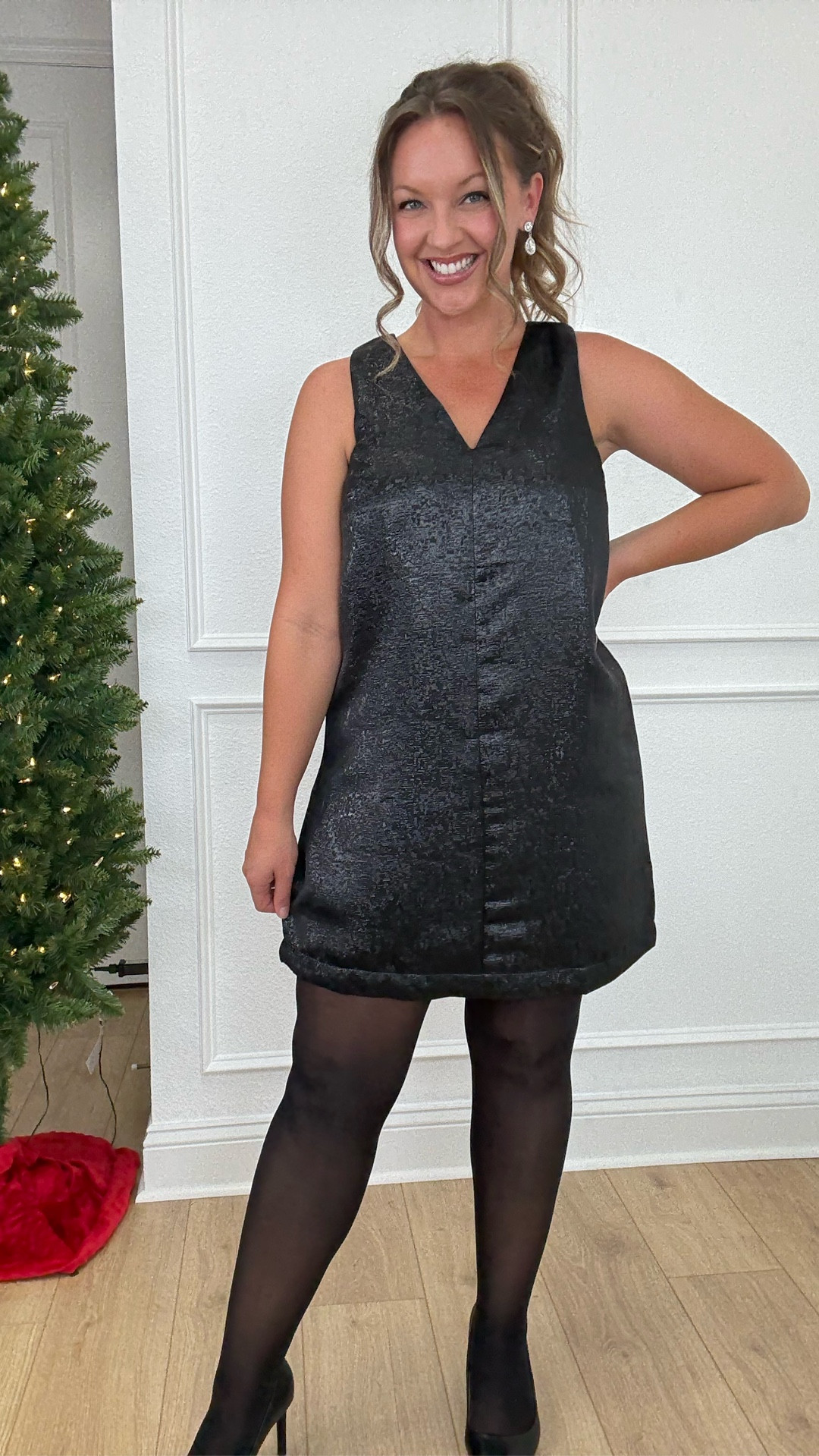 Walmart Holiday Brocade Shift Dress under $25 !! Comes in black and silver!! Love paired with some black pantyhose/tights and sparkly accessories! I am 5’5” size 8/10 wearing size M

Walmart holiday dress, Walmart fashion , Walmart dress, party dress , shift dress, LBD, holiday party dress, affordable dress , black dress sleeveless , Christmas party dress, New Year’s Eve dress!

#LTKHoliday #LTKFindsUnder50 #LTKSeasonal