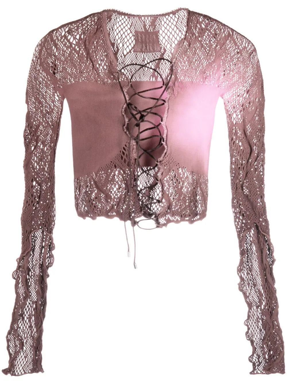 cropped lace top | Farfetch Global