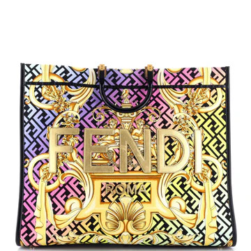 x Fendi Fendace Sunshine Shopper Tote Printed Zucca Jacquard Large | Rebag