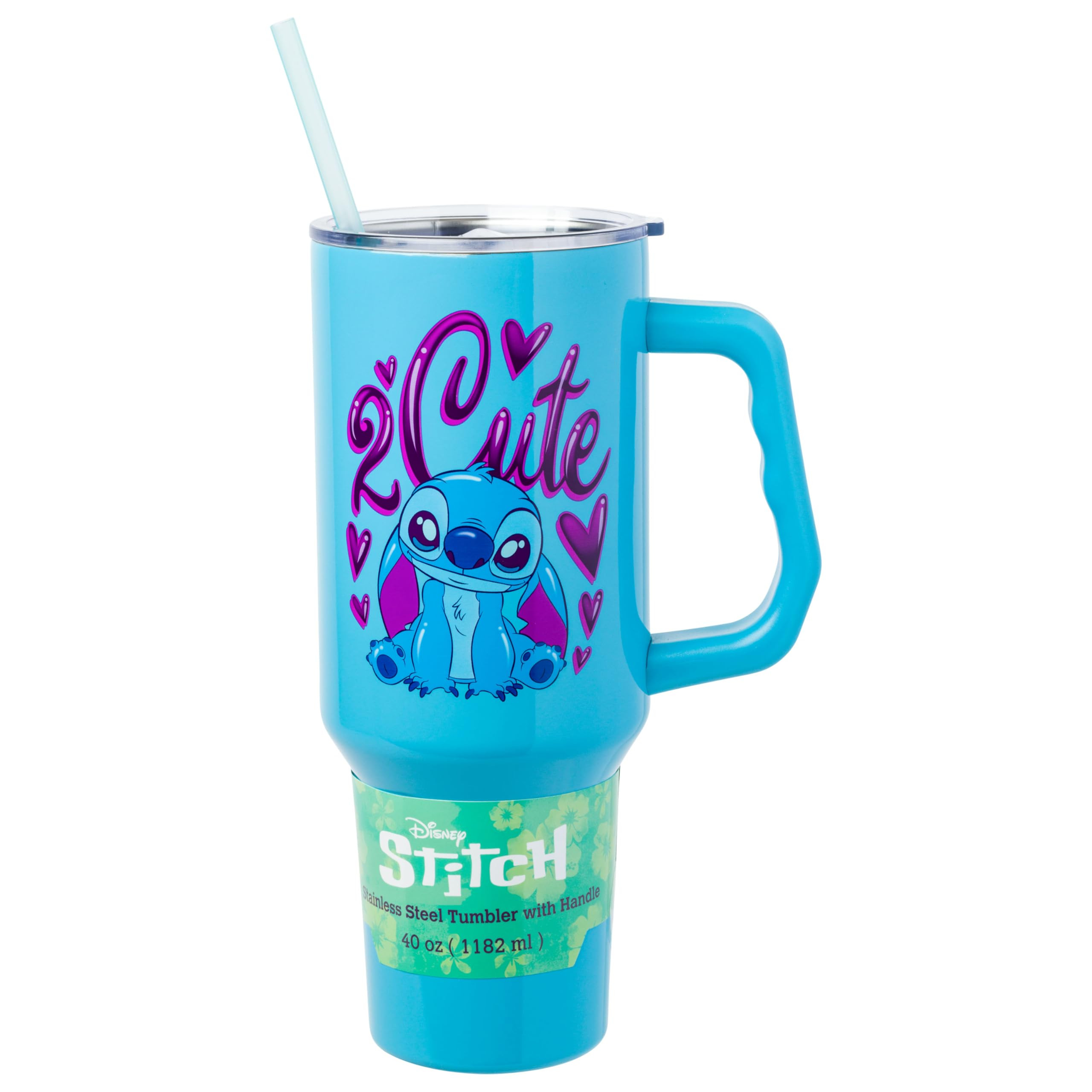 Silver Buffalo Disney Lilo and Stitch 2 Cute Kawaii Stitch Sitting Stainless Steel Tumbler with H... | Amazon (US)