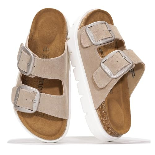 100% Genuine Leather Platform Sandals Women Wedge Sandals for Women | Amazon (US)