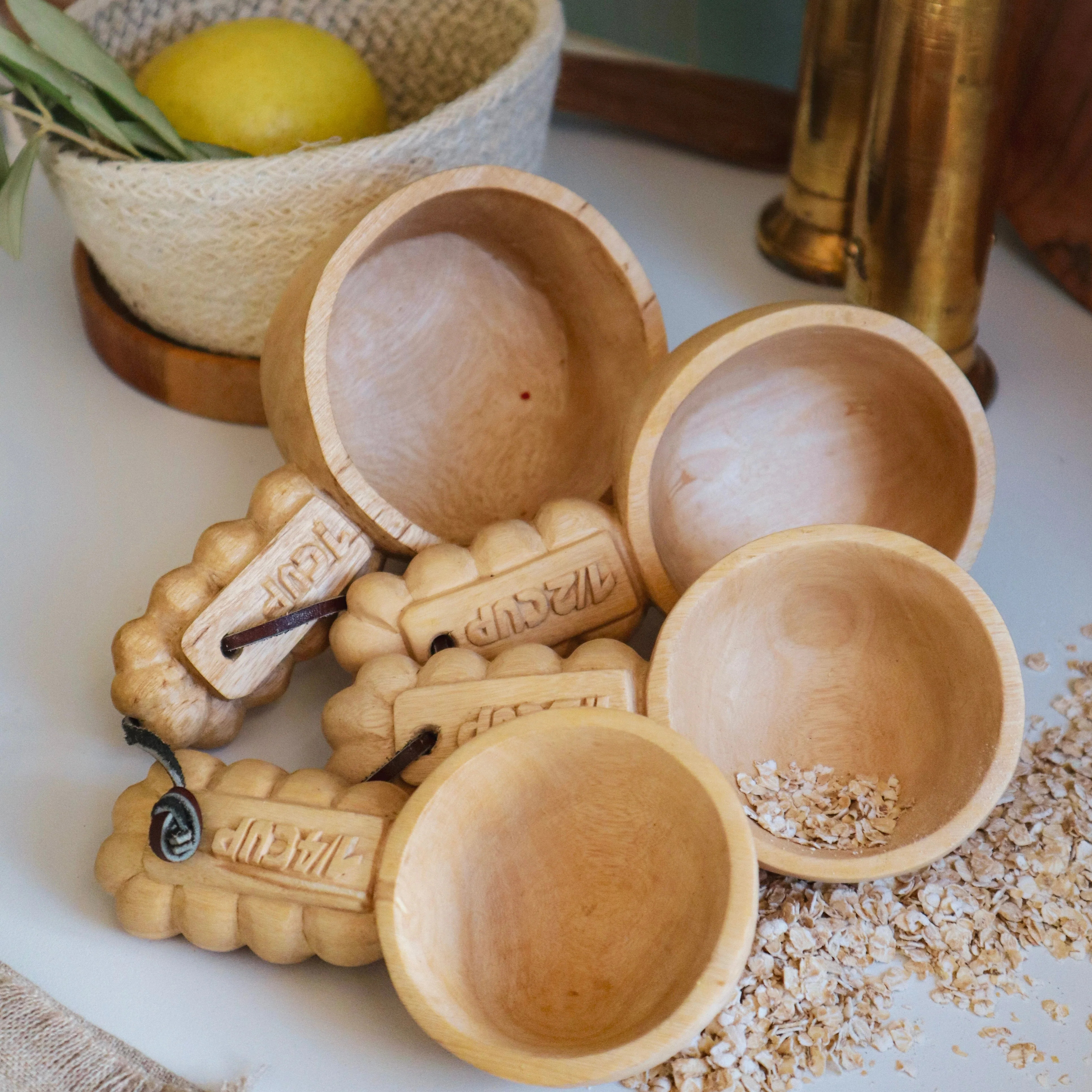 Hand Carved Measuring Cups - Cove Home | Cove Home