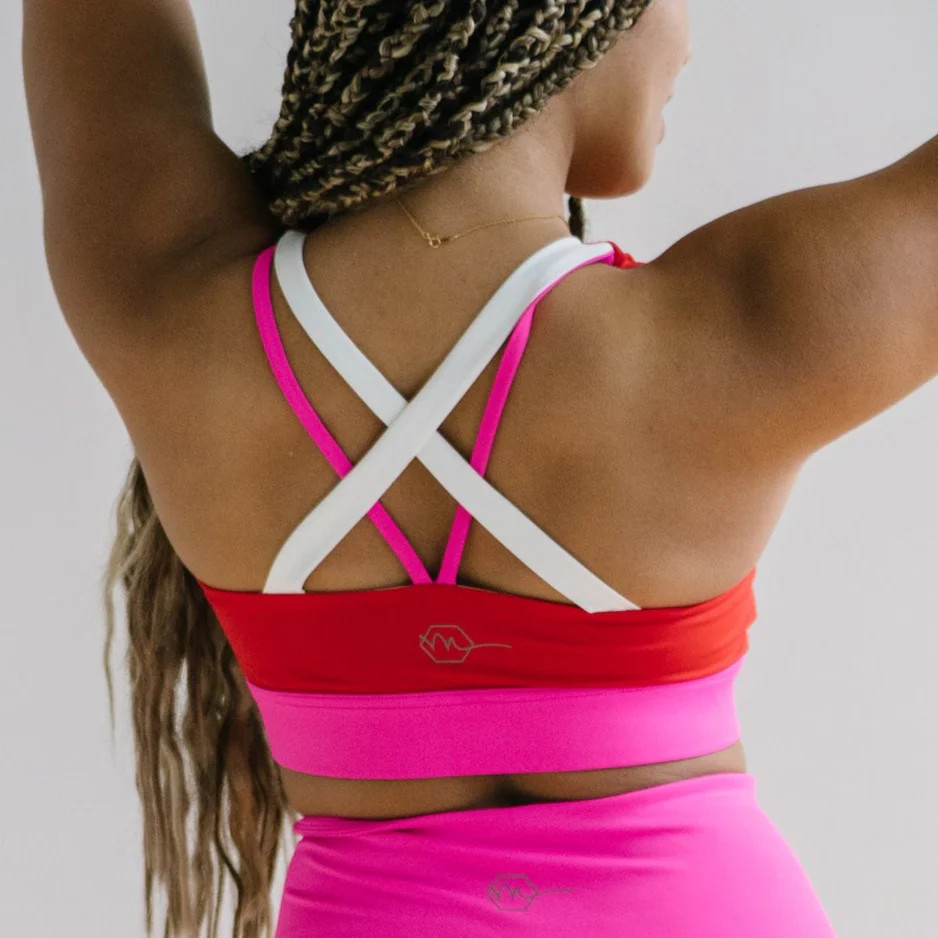 Criss Cross Sports Bra - Passion Pink | MT SPORT | Maven Thread