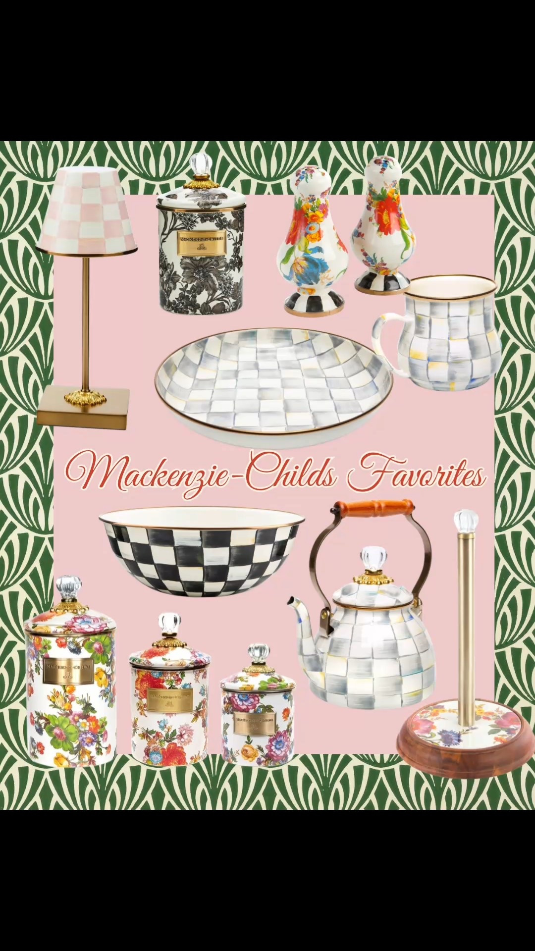 Mackenzie-Childs pieces that instantly elevate a space ✨ Timeless patterns, happy color, and those little details that make everyday feel special.

Mackenzie Childs, Mackenzie Childs decor, Mackenzie Childs favorites, luxury home gifts, gift ideas for her, gift ideas for home lovers, hostess gift, housewarming gift, wedding gift idea, anniversary gift, Christmas gift idea, holiday gift, Mother’s Day gift, birthday gift for her, giftable home decor, checkered decor, black and white check, kitchen decor, countertop decor, decorative canisters, tea kettle, serving bowl, decorative tray, statement lamp, classic home style, traditional home decor, collected home, elevated everyday, timeless home finds

#LTKHome #LTKGiftGuide #LTKHoliday