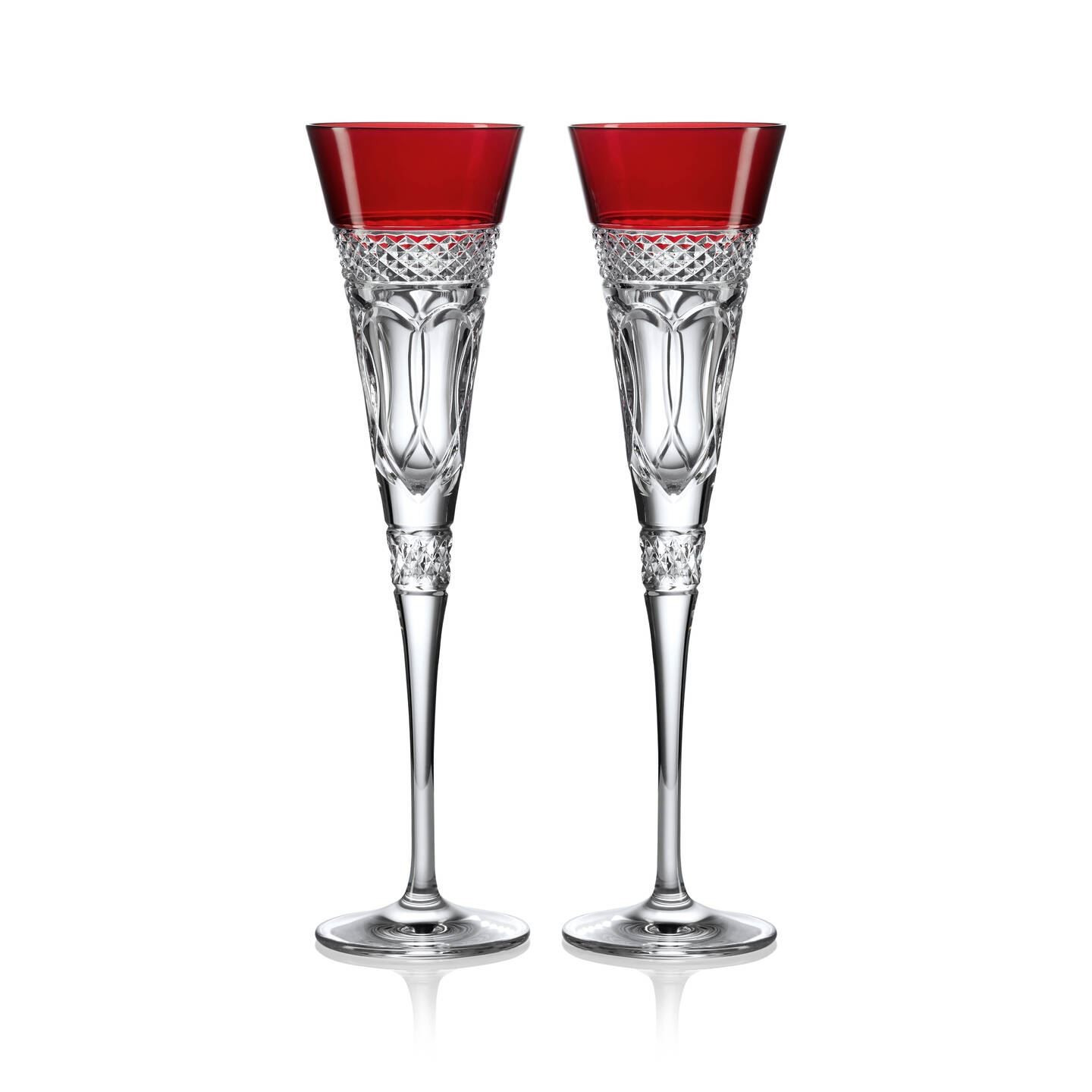 Times Square Colored Flute Love 2023S/2 Ruby | Waterford | Waterford