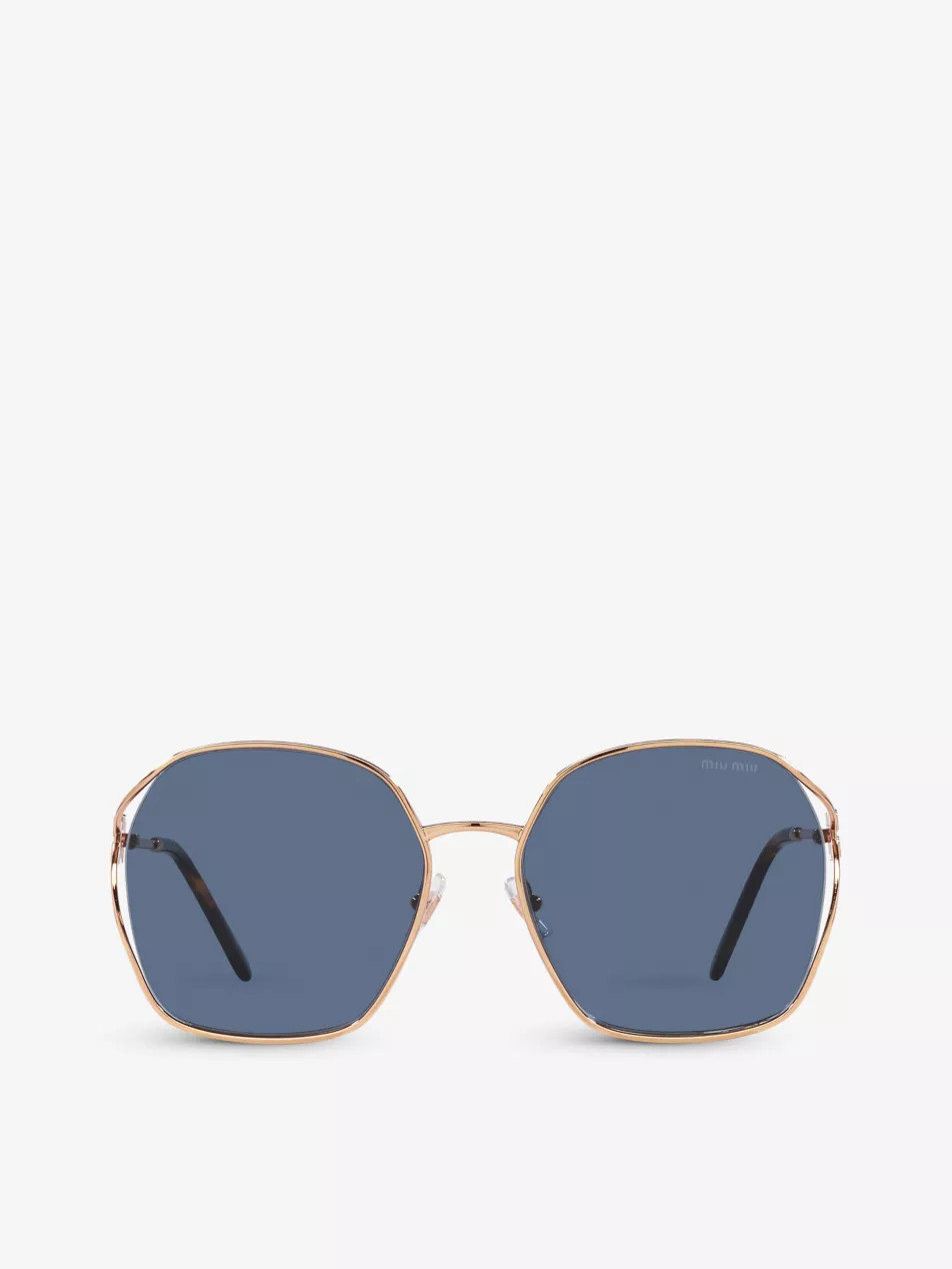 MU 52WS square-frame metal sunglasses | Selfridges