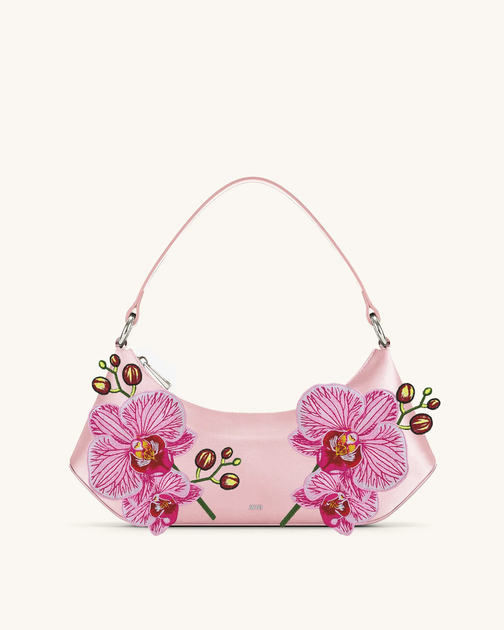 Lily Orchid Embroidered Shoulder Bag - Pink | JW PEI US