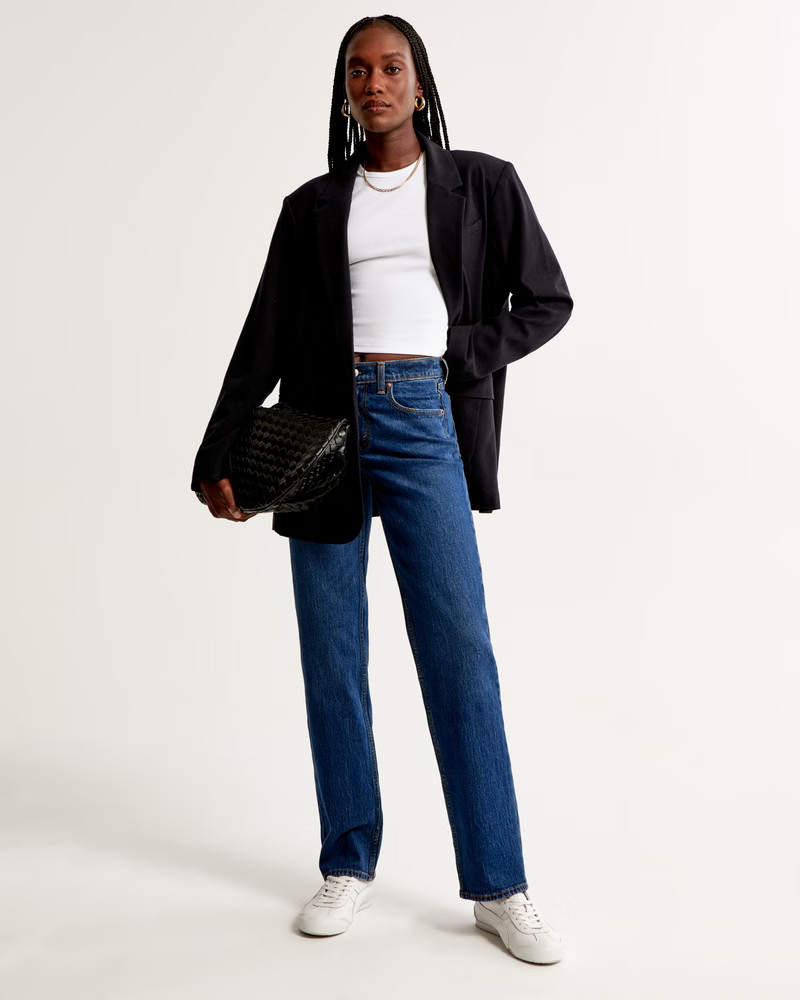 Mid Rise 90s Straight Jean | Abercrombie & Fitch (US)