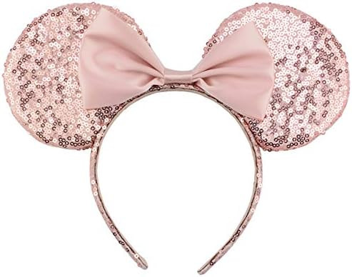 Amazon.com: Mouse Ears Bow Headbands Sequin Hairband Butterfly Glitter Hair Accessories for Girls... | Amazon (US)