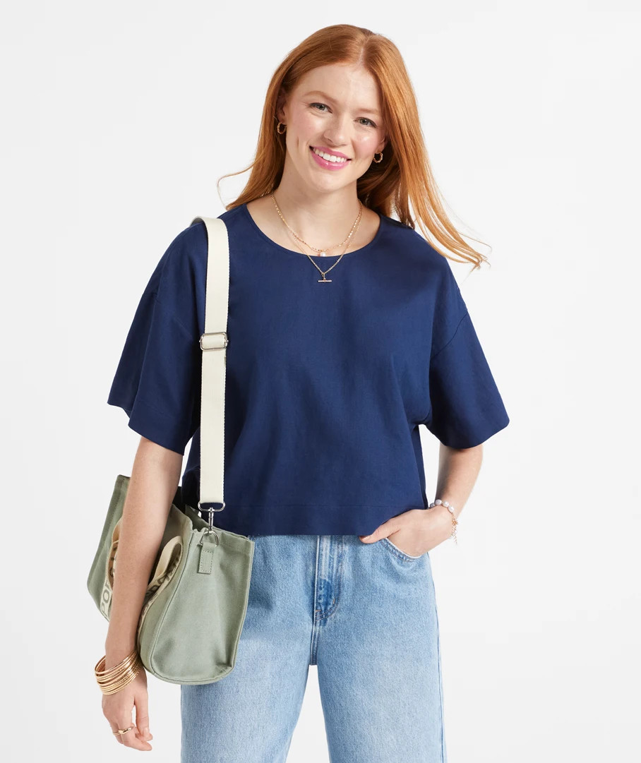 THE EUROPEAN LINEN BLEND TEE | Sportsgirl