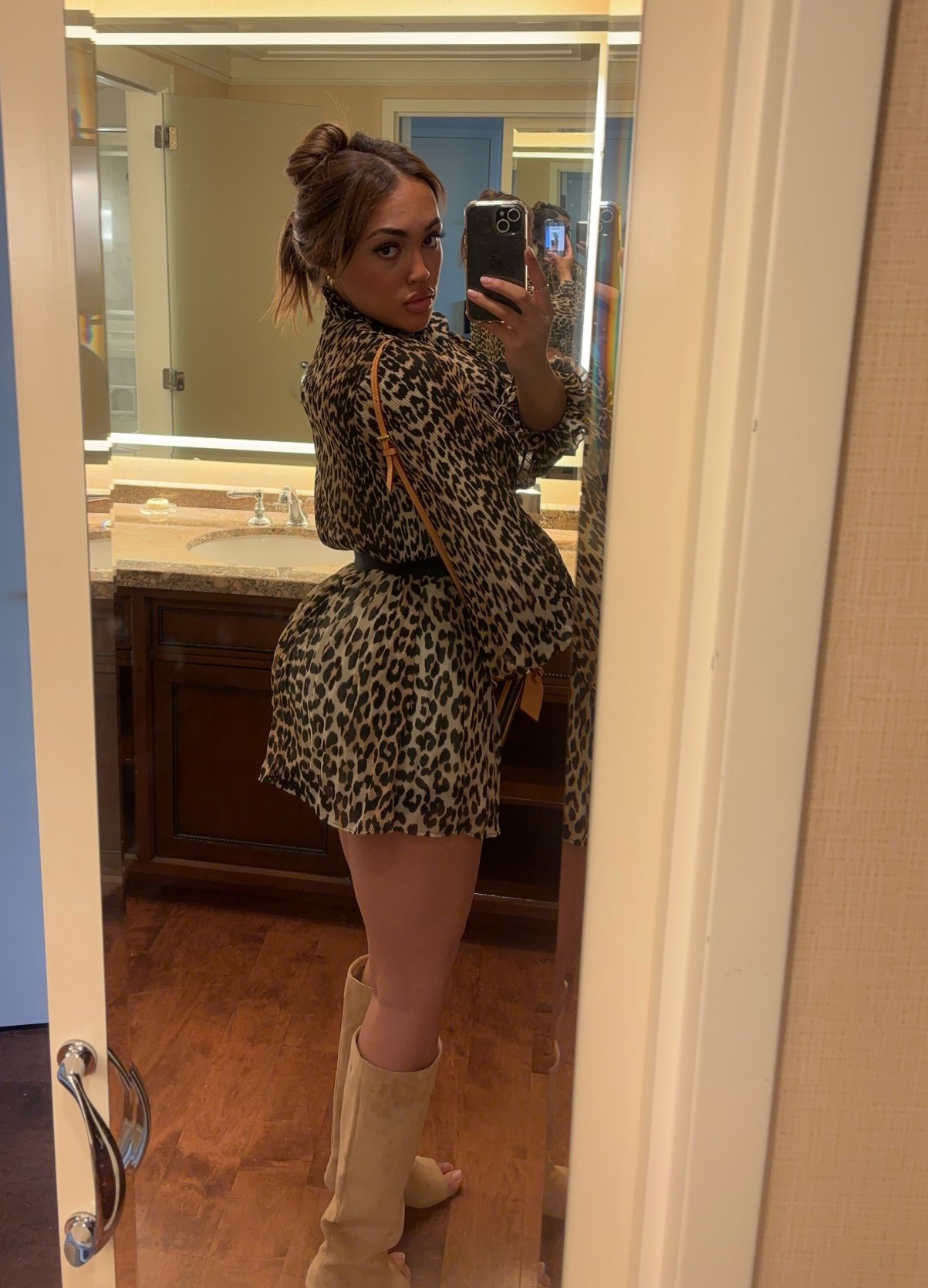 This outfit WILL no doubt make you feel confident!! Timeless statement 🐆🐆🐆 my dress is vintage Ganni so I linked similar options I would wear! My belt is also from a previous season (no longer sold) Sarah dress so I linked similar options!! #fallwinterfashion 