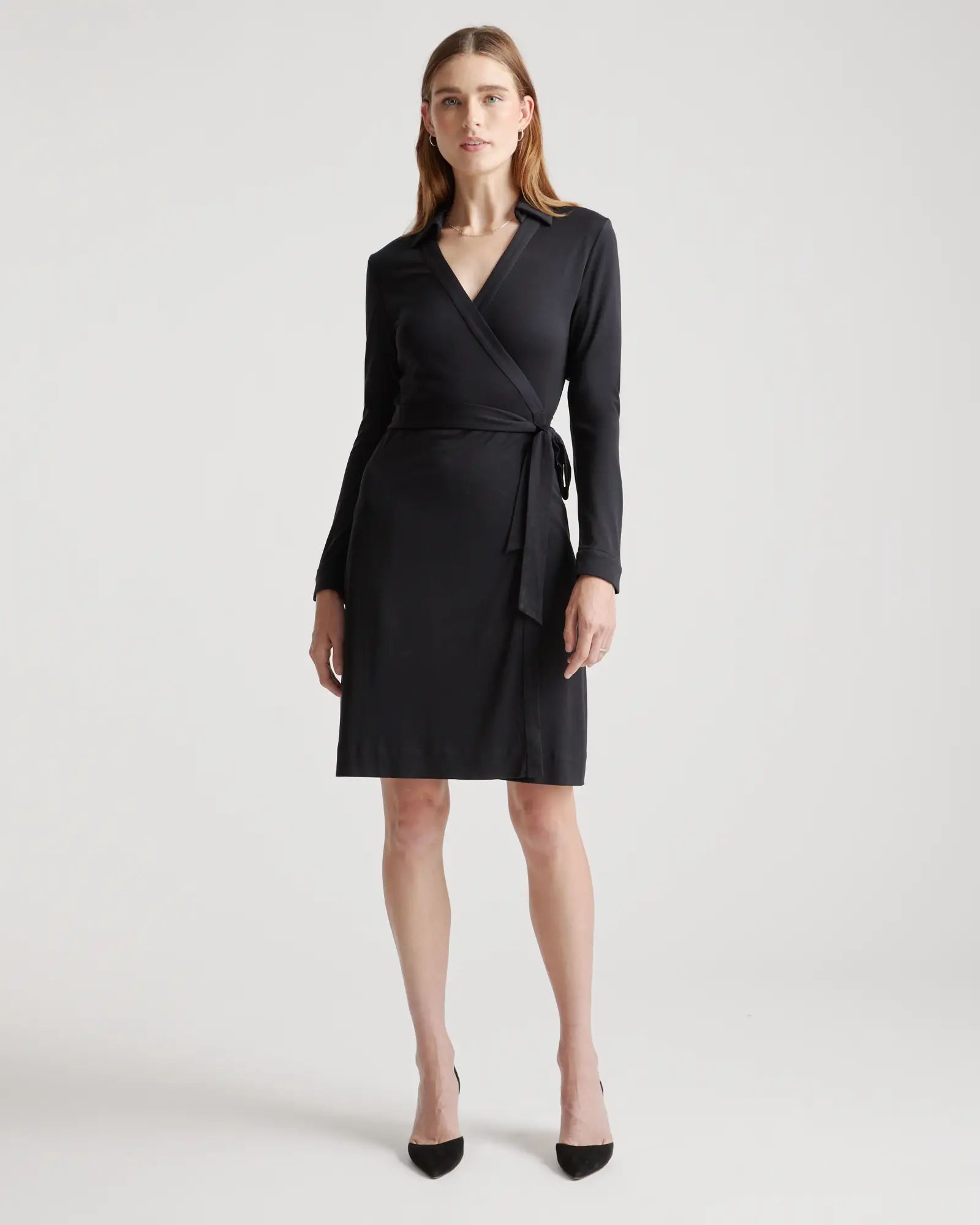 100% Silk Jersey Wrap Dress | Quince