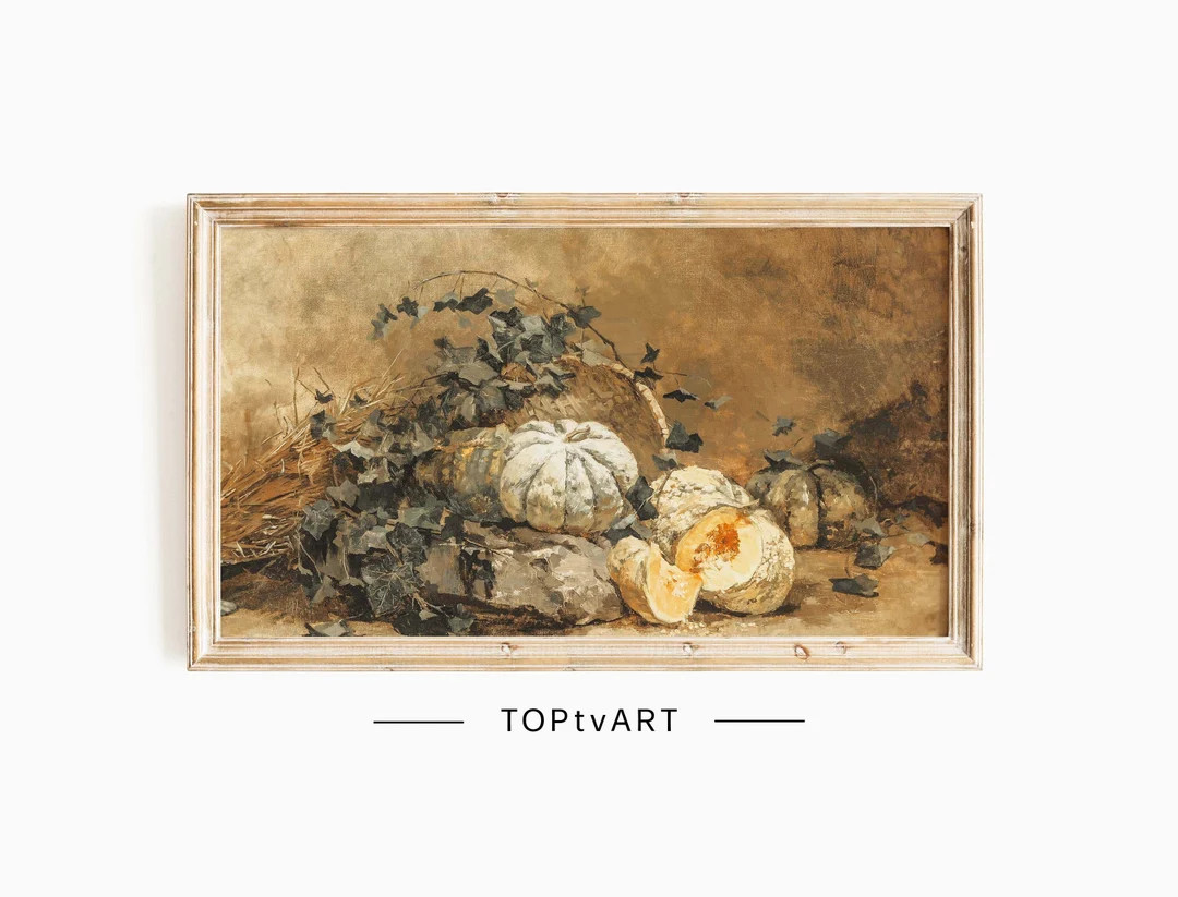Samsung Frame TV Art Autumn Frame TV Vintage Fall Painting - Etsy | Etsy (US)