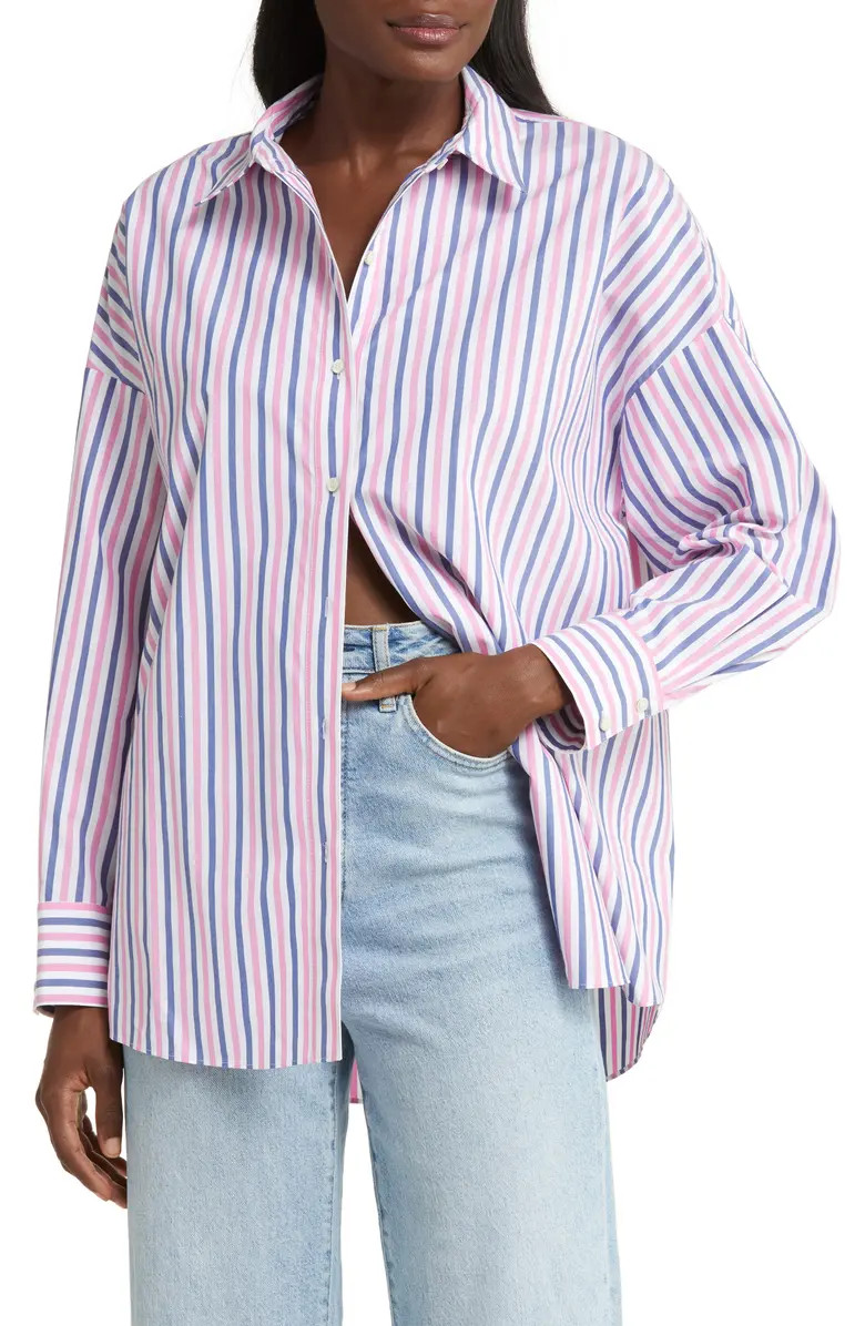 Ex-Boyfriend Stripe Button-Up Shirt | Nordstrom