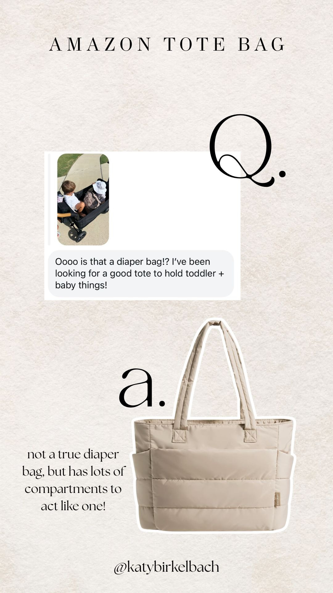 Lightweight tote bag that offers lots of storage to act as a diaper bag! 

 #LTKSaleAlert #LTKFindsUnder50 #LTKItBag