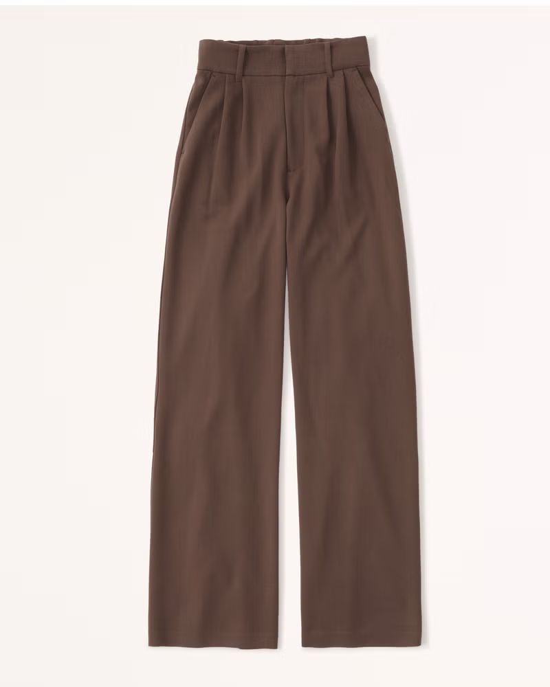 Women's Tailored Wide Leg Pants | Women's Bottoms | Abercrombie.com | Abercrombie & Fitch (US)