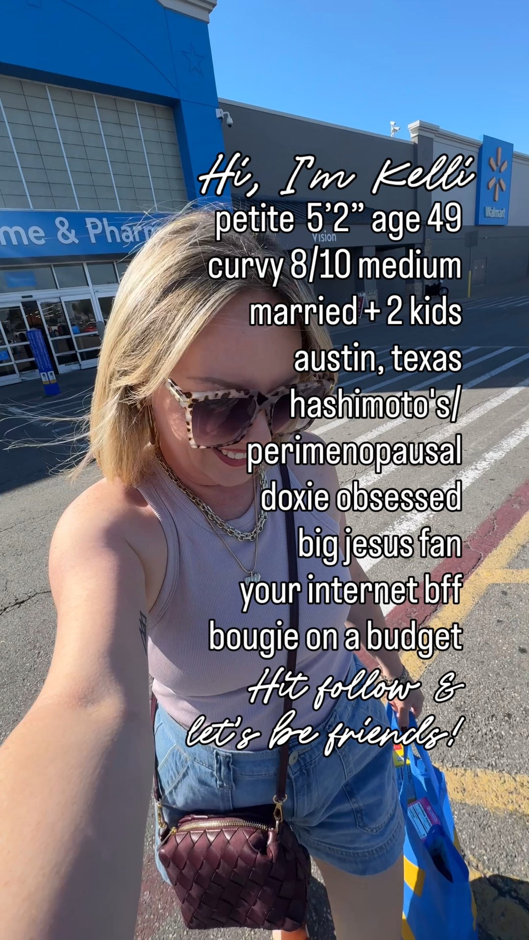 Medium top (with built in bra!!), 10/medium shorts

#LTKMidsize #LTKPetite #LTKOver40