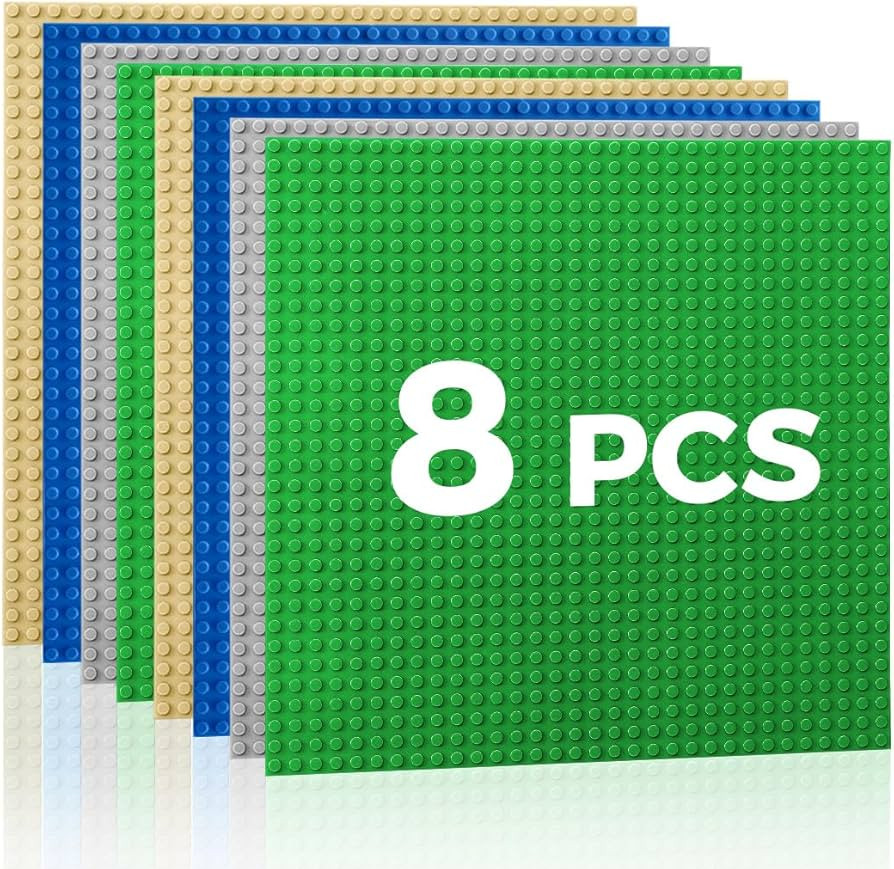 Classic Baseplates Building Plates-8 Pack 10" x 10" Building Boards,100% Compatible with All Majo... | Amazon (US)