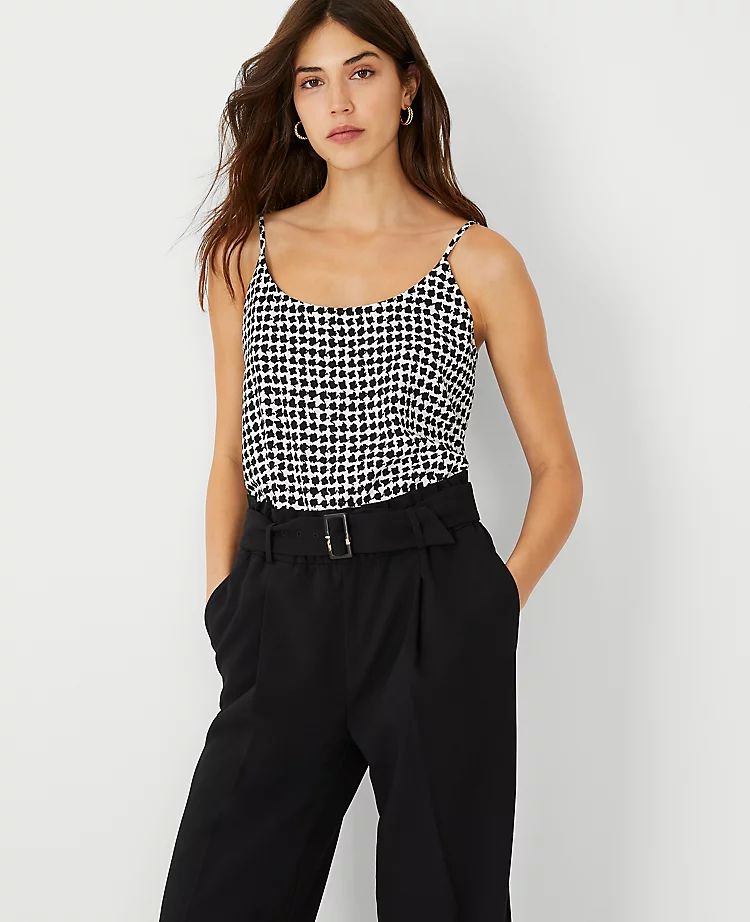 Houndstooth Refined Scoop Neck Cami | Ann Taylor (US)