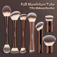 MAANGE 7pcs Face Makeup Brush Set With Loose Powder Brush Blush Brush Finger Foundation Brush Contour Brush Concealer Brush Highlighter Brush Makeup T | SHEIN