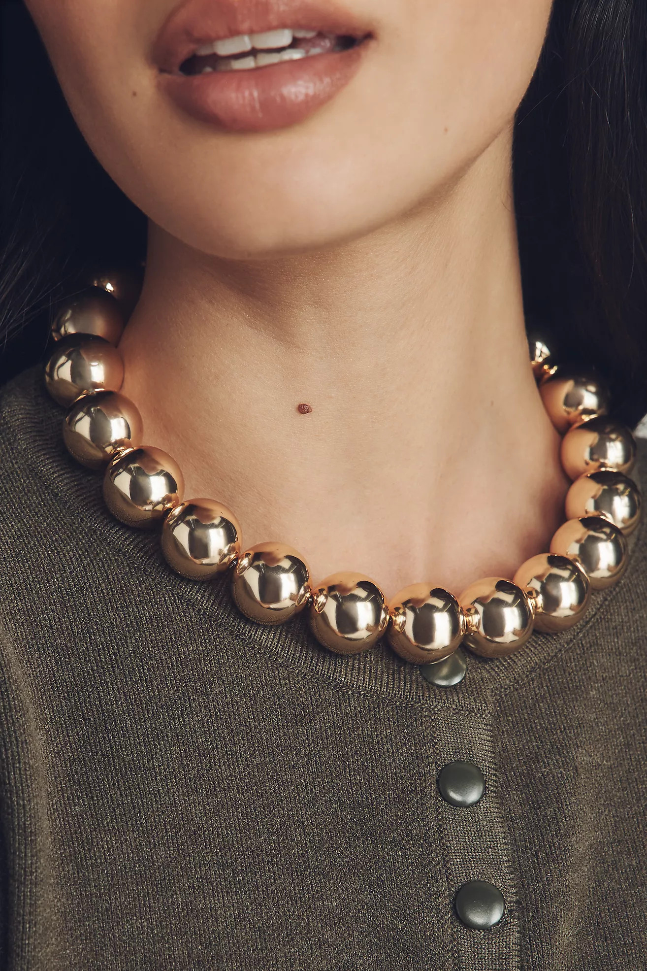 Large Beaded Choker Necklace | Anthropologie (US)