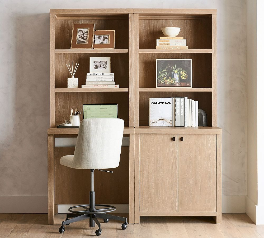 Modern Farmhouse 68" Workstation with Cabinet | Pottery Barn (US)