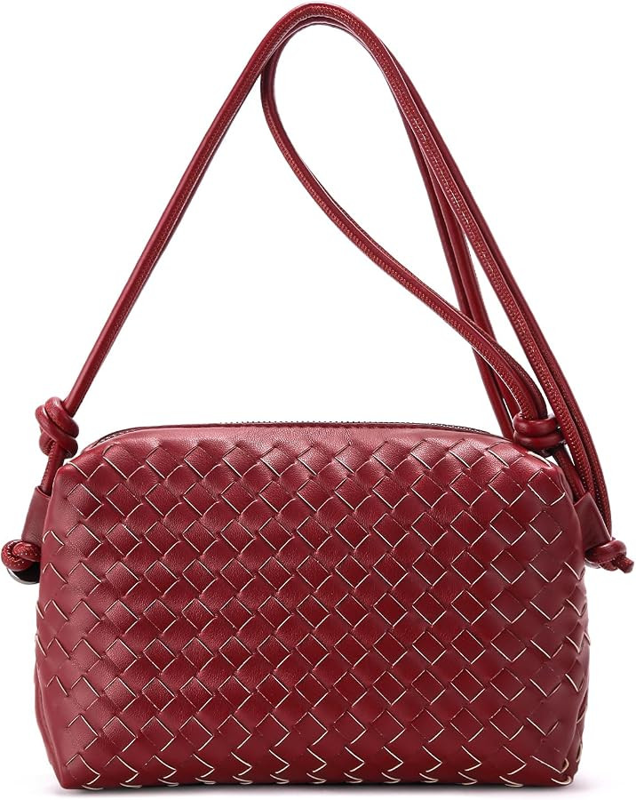 Woven Crossbody Bag for Women: Classic Handwoven Vegan Leather Bag - Effortless Minimalist & Comp... | Amazon (US)