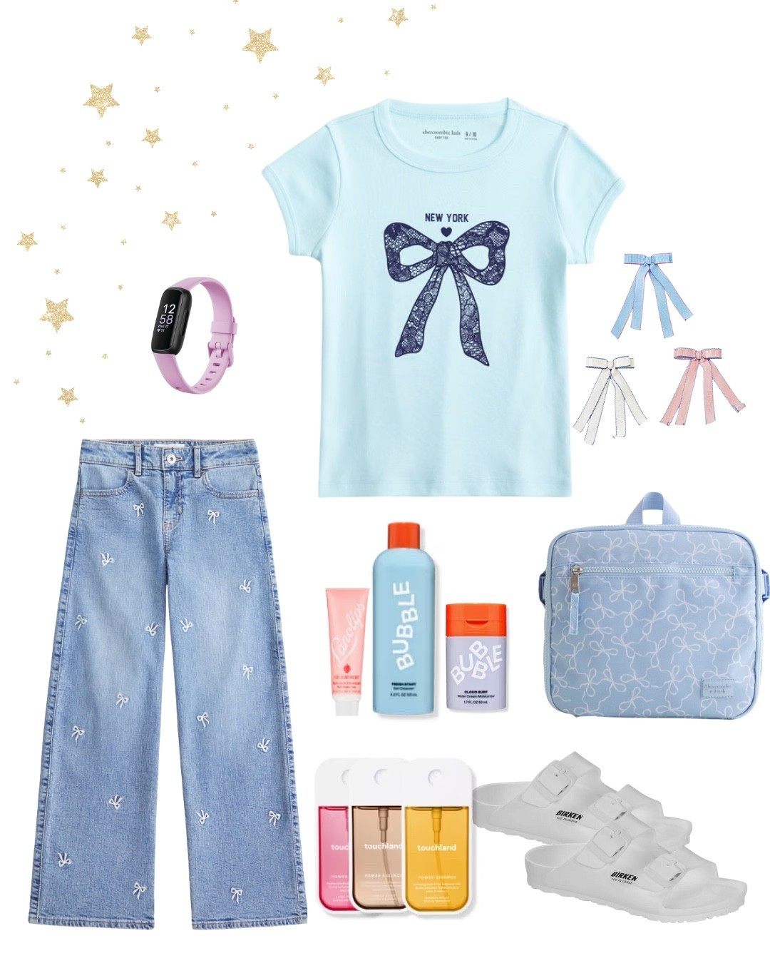 Back-to-school, but make it bow-tiful 🎀💫
Obsessed with all things bows, pastels, and that clean girl glow! From the cutest embroidered denim to the comfiest Birks and must-have Bubble skincare, this is our go-to look for staying fresh, stylish, and playful. 💕✨
Perfect for school days, play days, and everything in between! #LTKKids #LTKBackToSchool #BowAesthetic #MiniStyleStar #KidStyle #GirlyVibes
#bows #backtoschool #tween 

#LTKFamily #LTKKids #LTKSeasonal