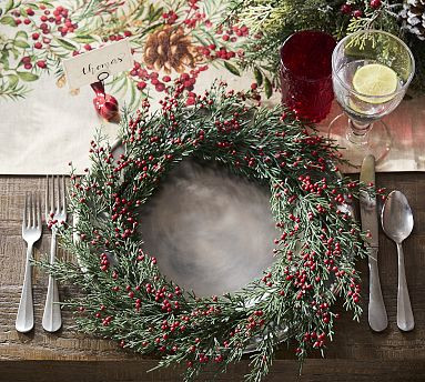 Frosted Juniper Berry Charger Plates - Set of 4 | Pottery Barn (US)
